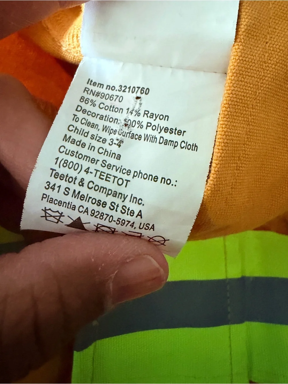 Children's Orange Reflective Firefighter Costume Jacket & Pants